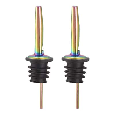 2pcs Stainless Steel Liquor Pourer Wine Bottle Pour Spout Stopper