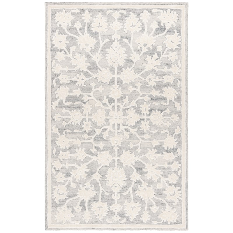 SAFAVIEH Handmade Ebony Telsa Modern & Contemporary Wool Rug