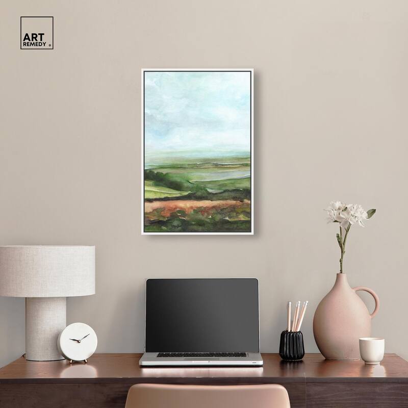 Watercolor Horizon Canvas by Art Remedy