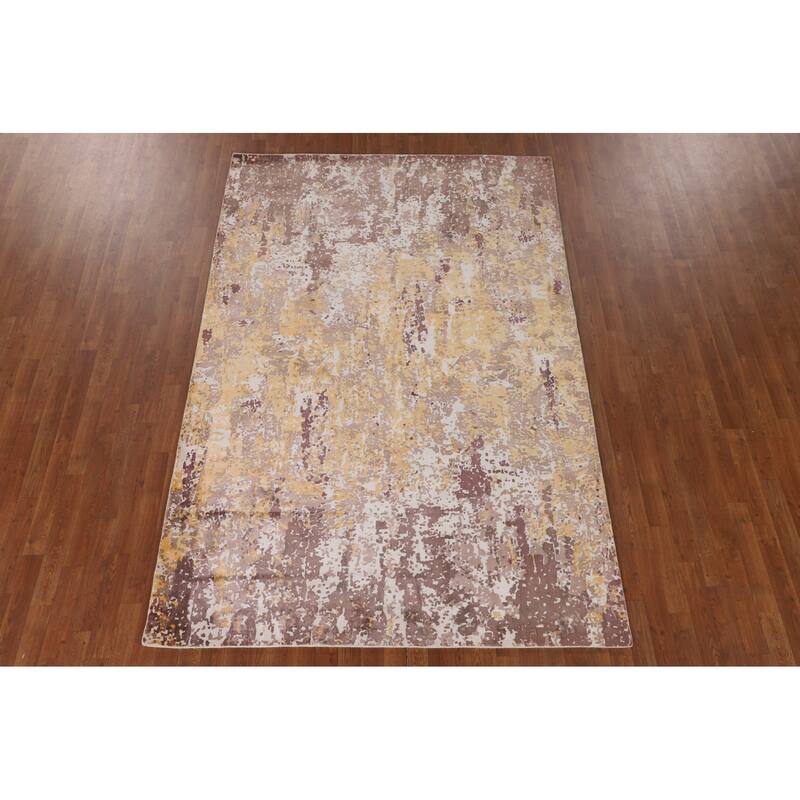 Abstract / Modern Area Rug Handmade Contemporary Wool Carpet - 5'11"x 8'11"