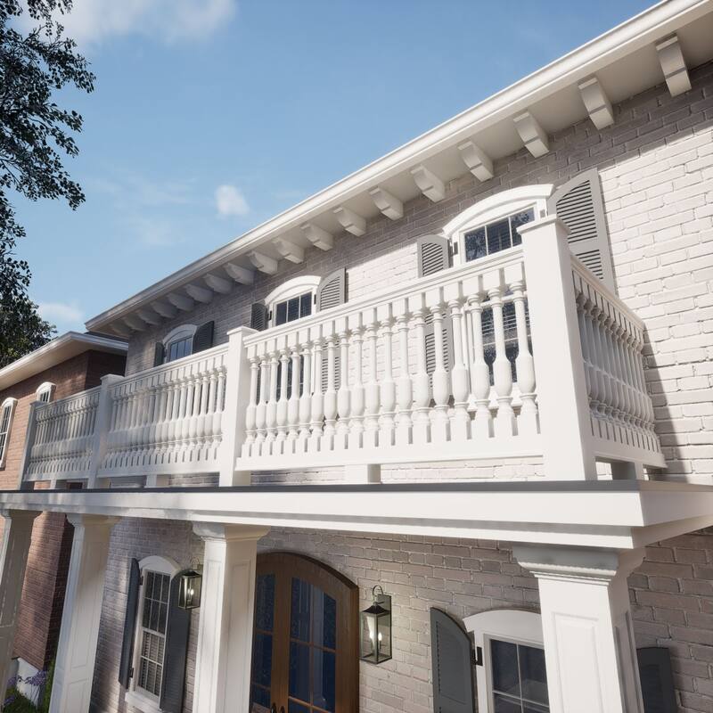 Endurathane 500 Series Lincoln Baluster, Factory Primed Polyurethane