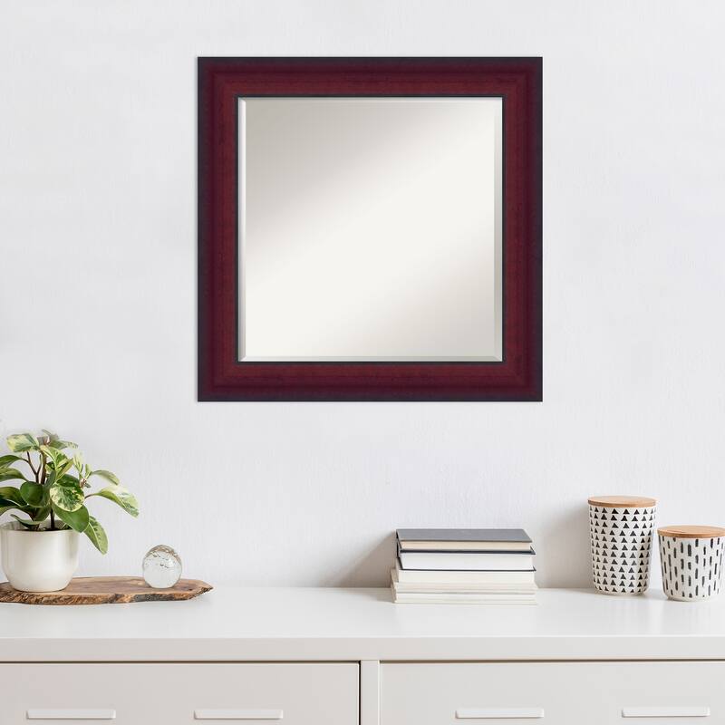 Canterbury Cherry Beveled Wood Framed Wall Mirror - Canterbury Cherry