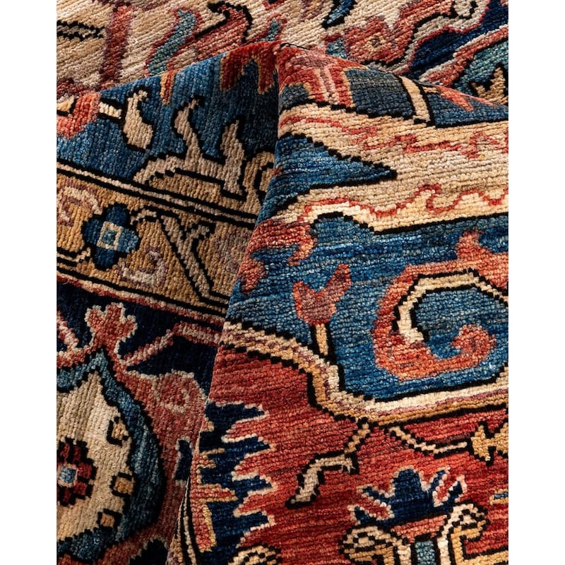 Serapi One-of-a-Kind Hand-Knotted Area Rug - Red, 9' 1" x 11' 8" - 9' 1" x 11' 8"