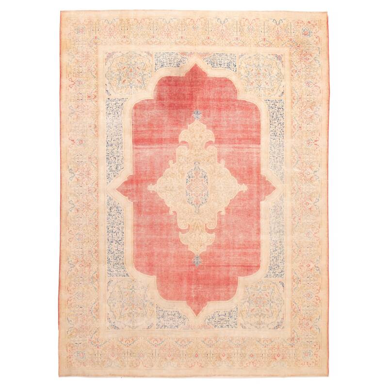 ECARPETGALLERY Hand-knotted Antalya Vintage Red Wool Rug - 10'0 x 13'7 - Red - 10'0 x 13'7