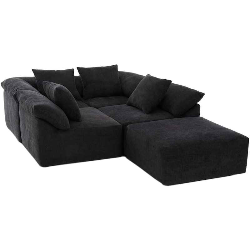 142" L Shaped Modular Sectional Sofa No Assembly