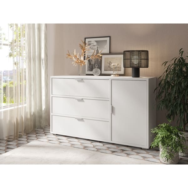 slide 2 of 18, Shaker 53" Dresser Armoire in White White