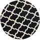preview thumbnail 175 of 200, SAFAVIEH Handmade Cambridge Luisa Moroccan Trellis Wool Rug 4' Round - Black/Ivory - Round