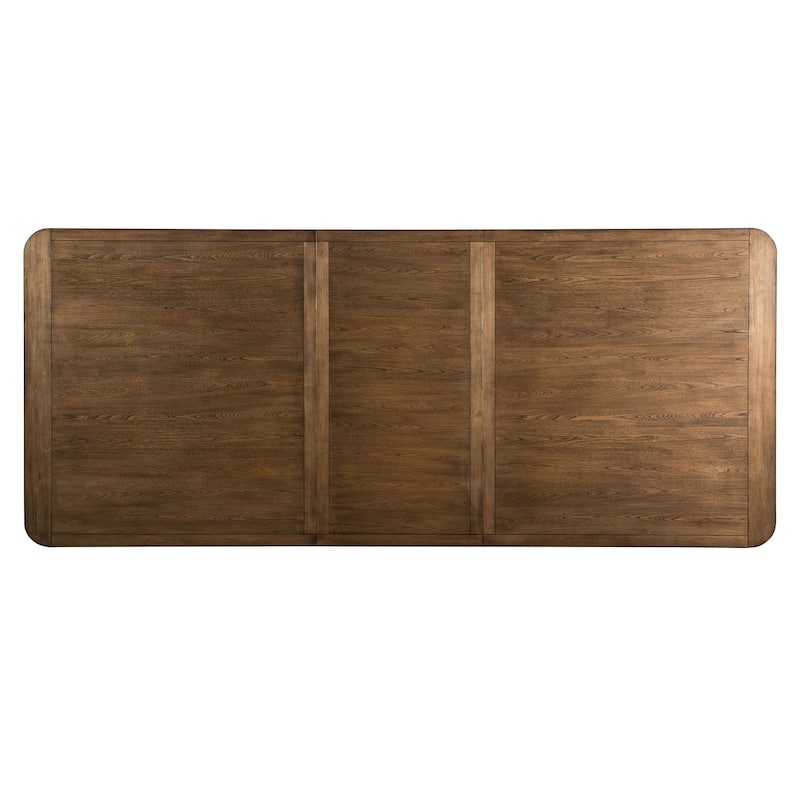 Furniture of America Leopold 7-Piece Chestnut Brown Solid Wood Dining Table Set