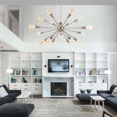 CO-Z Modern 18-Light Sputnik Chandelier Ceiling Light