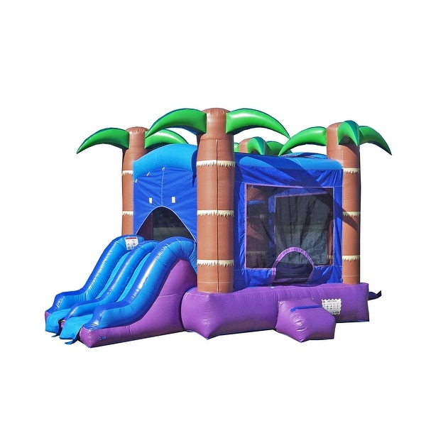Enchanted 13.5' x 17.5' Bounce House with Slide and Air Blower (Pool attachment sold separately). Opens flyout.