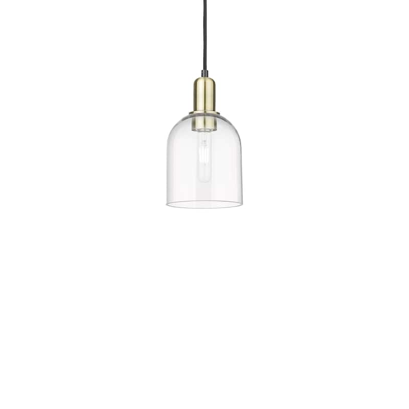 Innovations Lighting 716-1P-11-6 Bella Pendant Bella 6" Wide Mini - Black Antique Brass / Clear