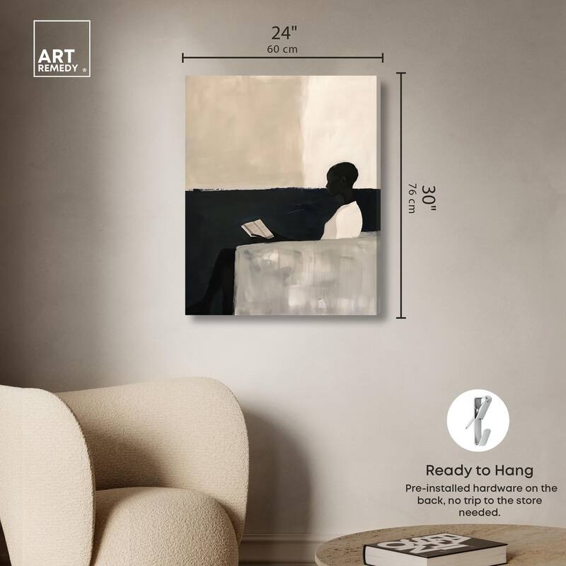 Void Reader III Canvas by Art Remedy, Gallery Wrapped