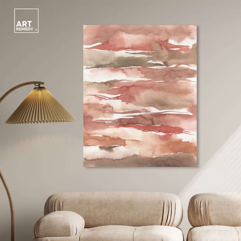 Art Remedy Tone Tinted Powders Gallery Wrapped Boho Abstract 1 Piece Canvas Wall Art