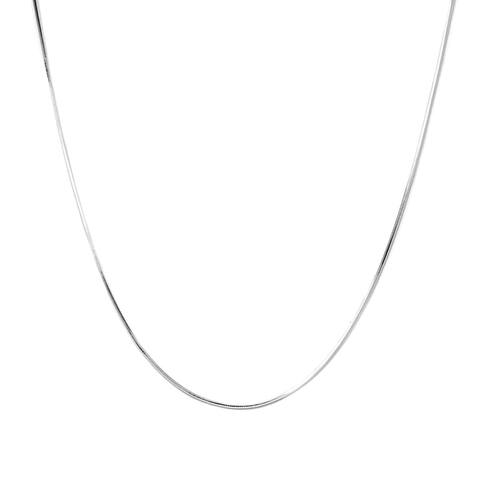 Pori Italian Sterling Silver Diamond-cut 8 Side Snake Chain Necklace