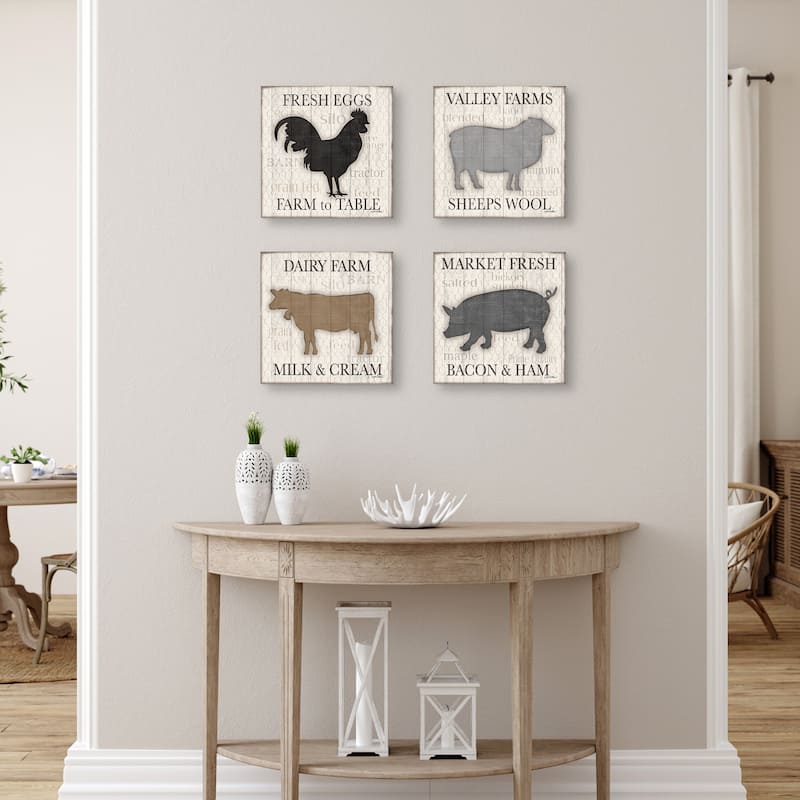 Market Fresh I, Market Fresh II, Market Fresh III, Market Fresh IV by Jen Killeen Canvas Art Prints