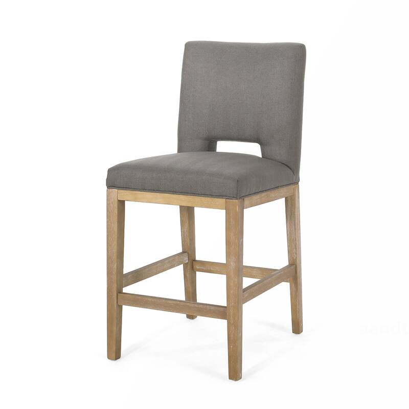 Fabric Wood Counter Stool,Set of 2