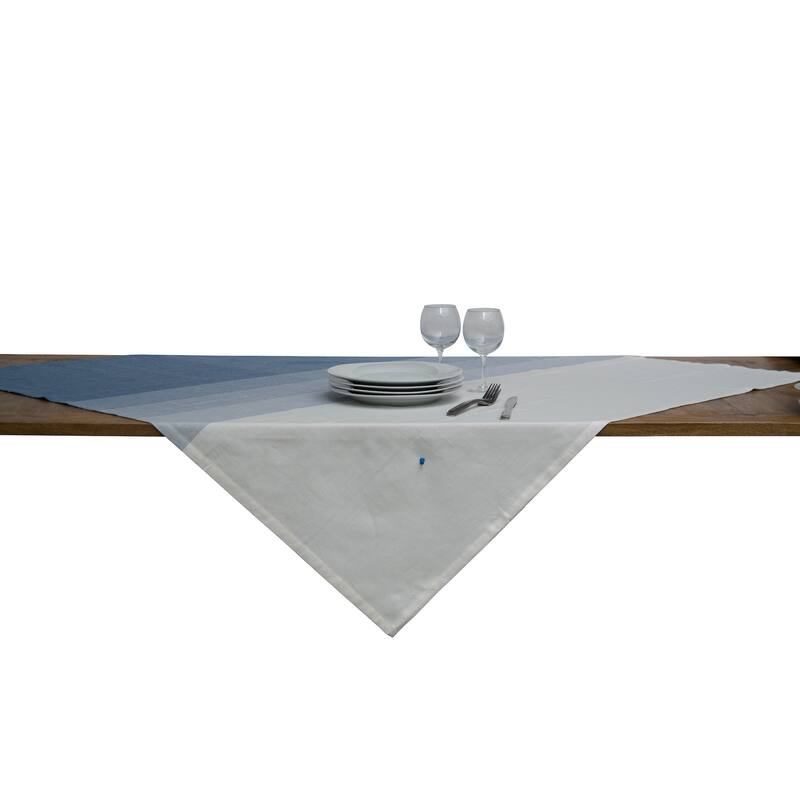 54" x 54" Sullivan Blue & White Ombre Table Topper