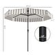 preview thumbnail 3 of 25, Outsunny 8.6FT Patio Umbrella, UPF 30+ Outdoor Market Umbrella, 2-Tier Vented Patio Table Umbrella with Crank 8 Ribs