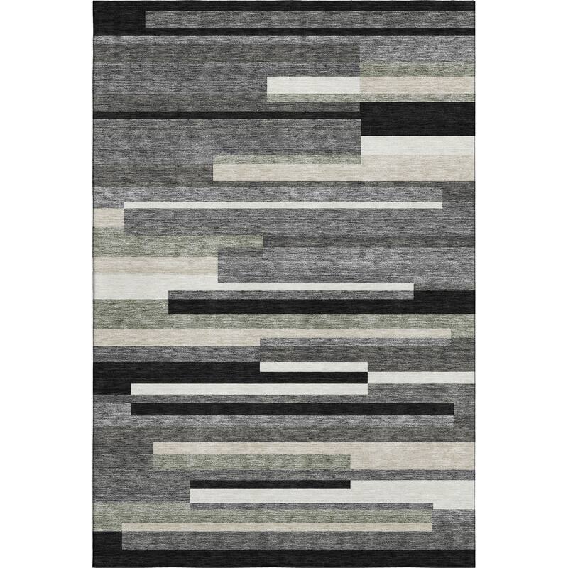 Premium Washable Super Soft Stripes Stacked Mayfield Rug