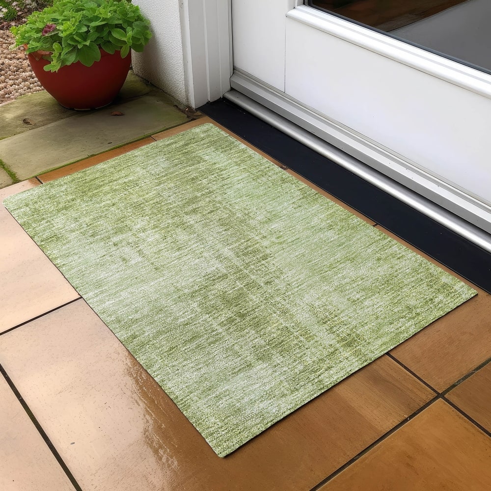 Machine Washable Indoor/ Outdoor Chantille Abstract Ombre Rug