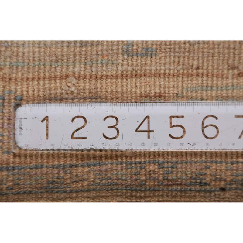 Hand Knotted Oriental 100% Wool Carpet Transitional Floral Beige & Ivories Oushak Area Rug - 9' 9'' X 8' 4''