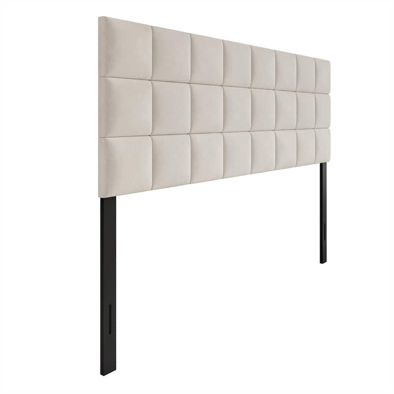 CraftPorch Square Stitching Velvet Upholstered Headboard