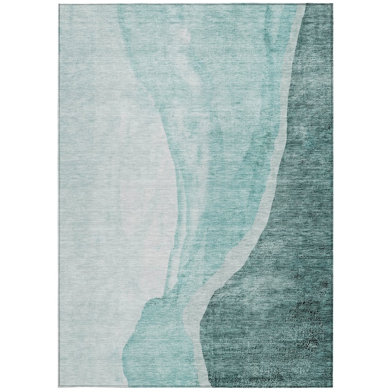 HomeRoots Abstract Transitional Rectangle Outdoor Rug