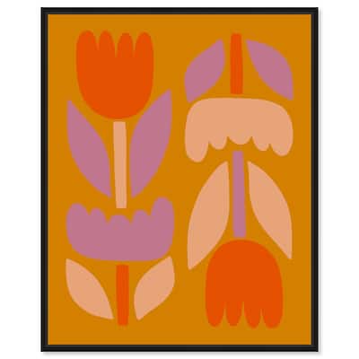 Tulips in Ochre Land Canvas by Art Remedy