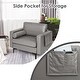preview thumbnail 6 of 18, Costway Modern Accent Armchair Single Sofa with Bolster & Side Storage
