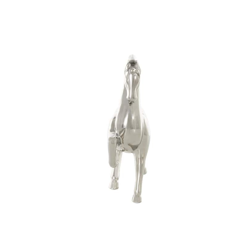 Ceramic Prancing Horse Decorative Sculpture - Gold or Silver