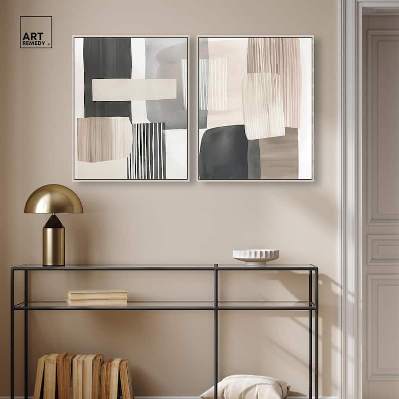 Floating Shapes II Canvas Set of 2 by Art Remedy