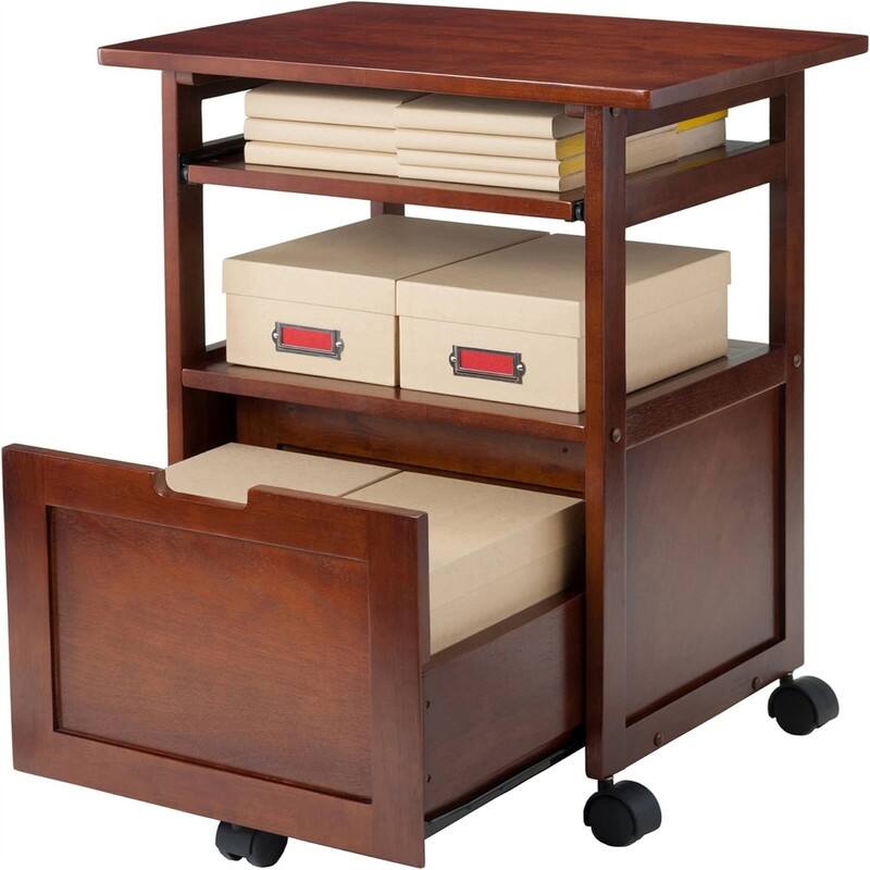Piper Home Office, Walnut - 16"W x 13"D x 11"H
