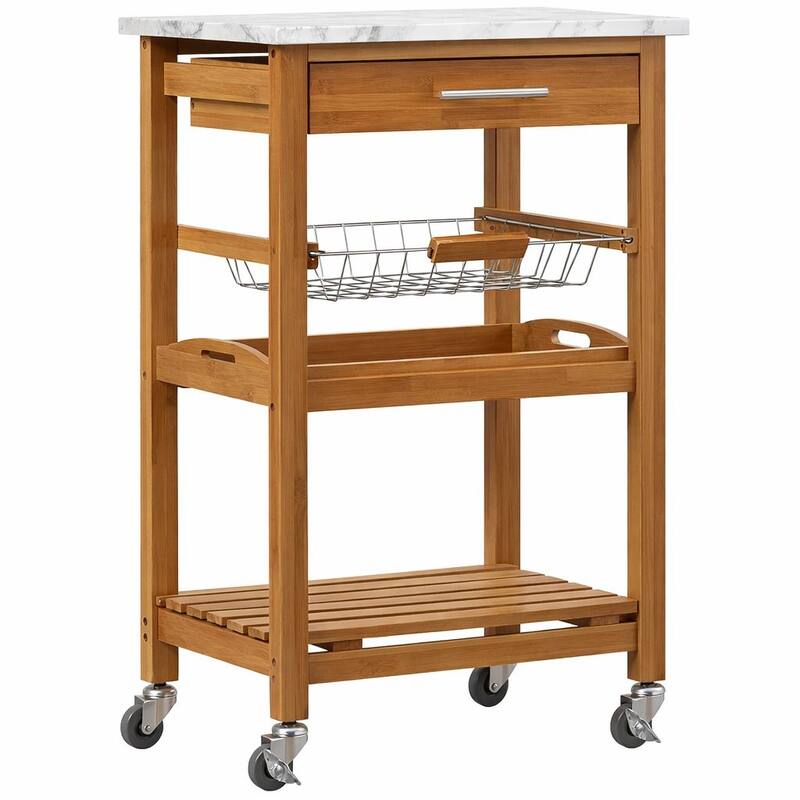 Aya Bamboo Kitchen Cart