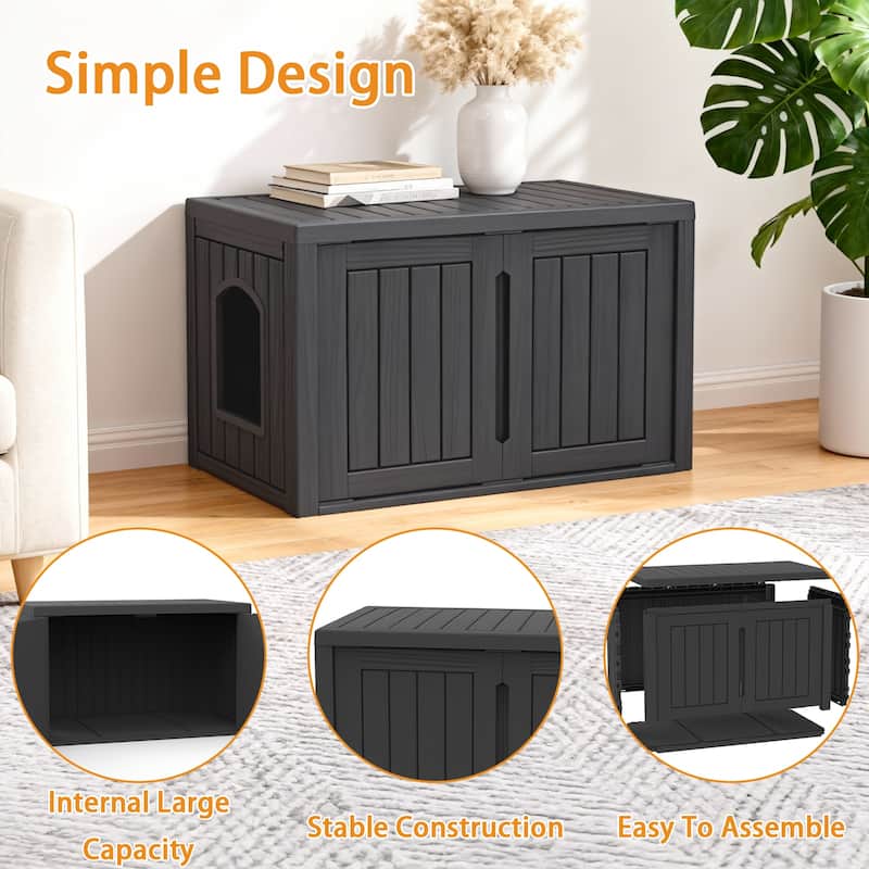 Resin outdoor cat house weatherproof anti-scratch anti-bite stray cats