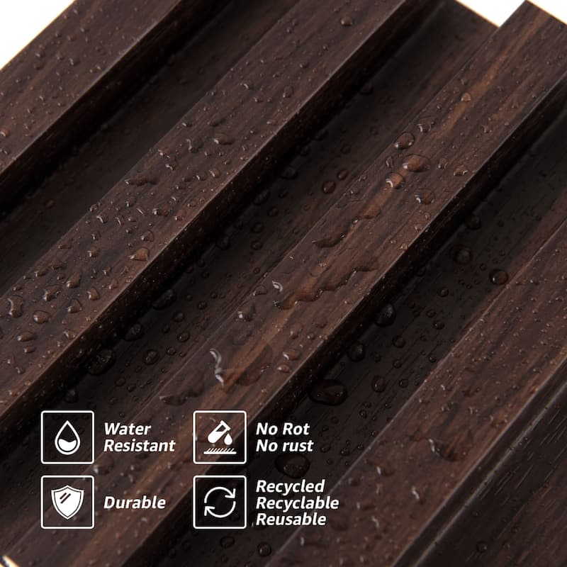 Art3d 103.94''x5.71'' Slat Wood Wall Paneling for Interior and Ceiling Decoration,4-Pack