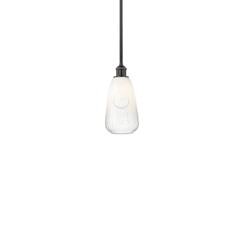 Innovations Lighting 616-1S-13-6 Brookhaven Almond Pendant Brookhaven - Matte Black / Opal