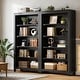 preview thumbnail 9 of 15, 5-Tier Tall Heavy Duty Floor Bookcase, Solid Wood Large Bookshelf