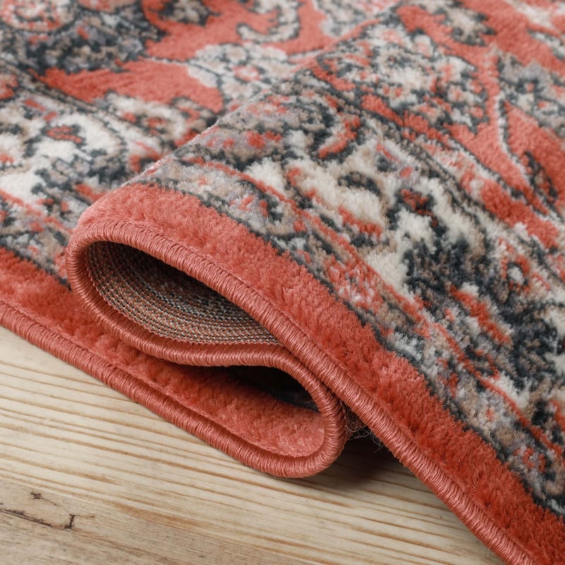 Superior Lille Classic Floral Medallion Indoor Runner or Area Rug