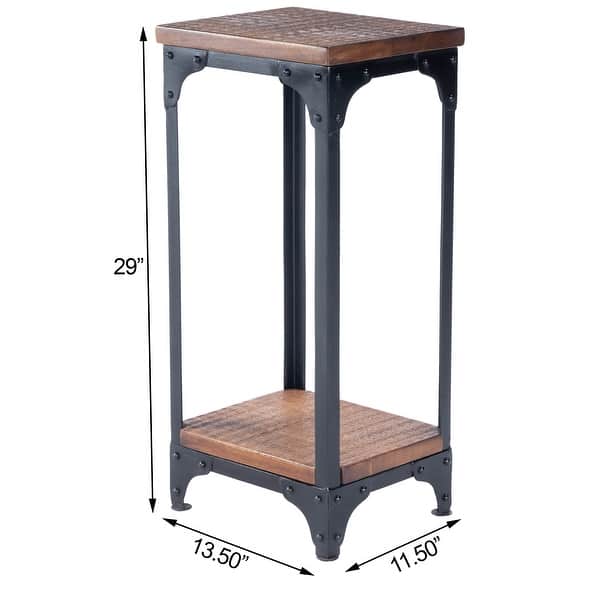 dimension image slide 1 of 2, Butler Gandolph Industrial Chic Pedestal Stand