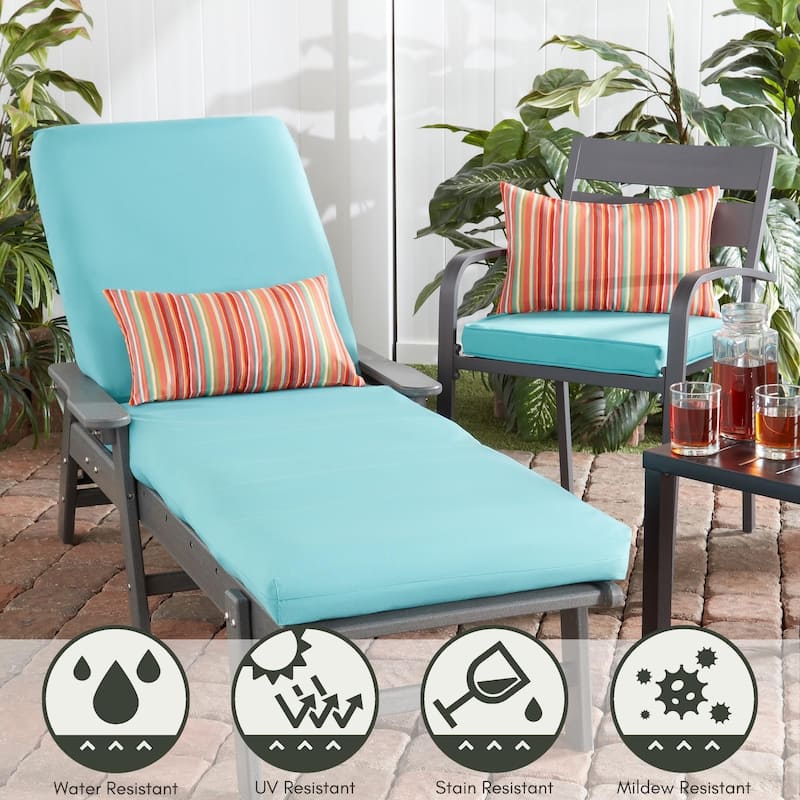 Greendale Home Fashions Outdoor Chaise Cushion (Cushion Only)