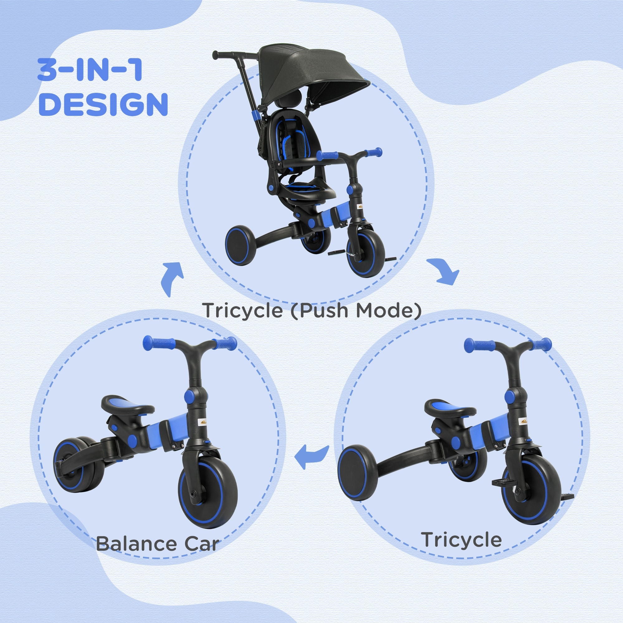 Qaba 2 in 1 tricycle store