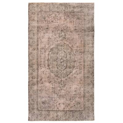 ECARPETGALLERY Hand-knotted Color Transition Taupe Wool Rug - 6'0 x 10'8