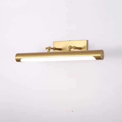 23.6" 1-Light Modern Gold/Black Adjustable Cylinder Wall Mounted LED Picture Light/Vanity Light for Bathroom, Bedroom