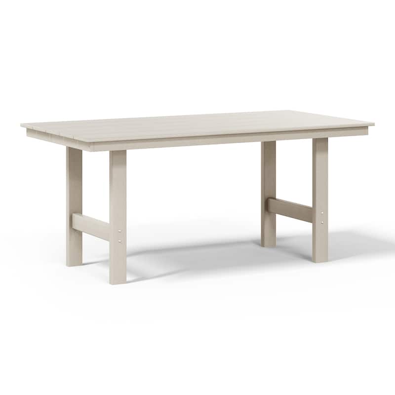 Polytrends Shoreside 66 Inch By 34 Inch Rectangular Patio Dining Table