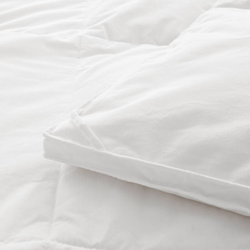 Hotel Luxury Year-round Down Duvet Comforter Solid & Stripe 500 TC Cotton Cover