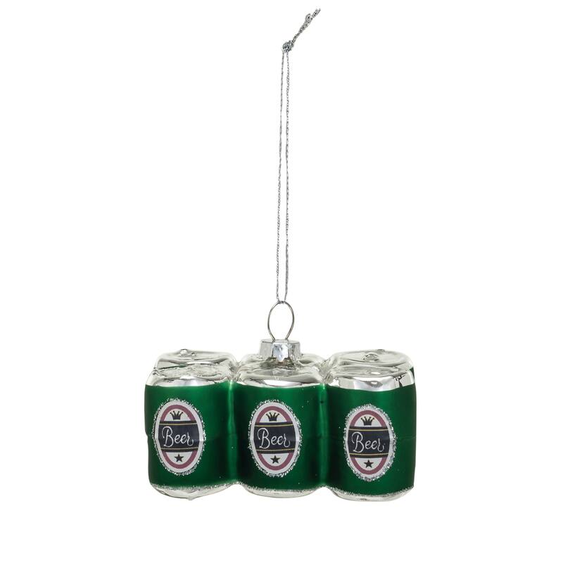 Glass Beer Six Pack Ornament