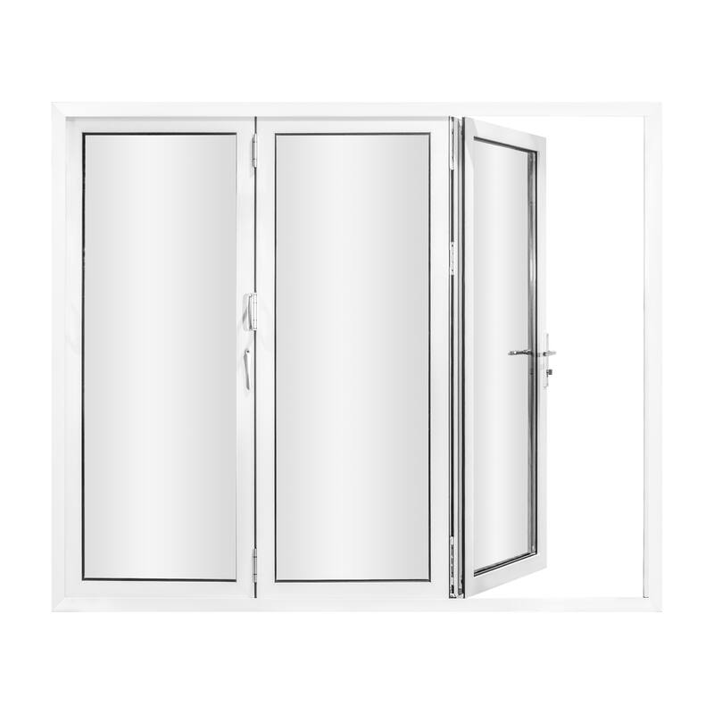 KaMic 96" x 96" 3-Panel Aluminum Patio Folding Door Left to Right-Outswing