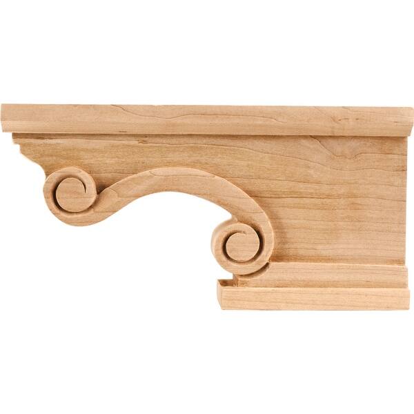 slide 1 of 1, Hardware Resources Pedestal Foot with Scroll Styling, 4-1/2"H x Natural Oak