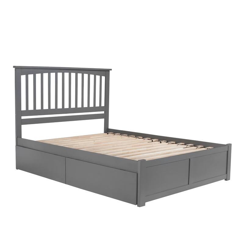 King Platform Bed with Drawers - Modern Storage Bed Frame, Low Profile Design, Easy Assembly