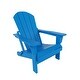 preview thumbnail 32 of 98, POLYTRENDS Laguna Folding Poly Eco-Friendly All Weather Outdoor Adirondack Chair Pacific Blue